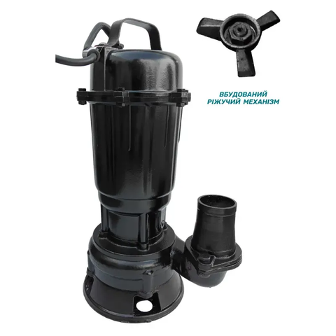 Насос фекальний RUDES FECA 1200FMIXER з ножем (1.2 кВт-10м 300л/хв, кабель 6 м.) — Photo 3
