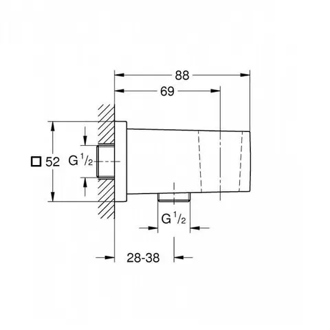 GROHE Шлангове під'єднання Euphoria Cube (з тримачем ручного душу) (26370000) — Photo 3