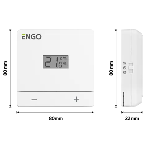 ENGO Кімнатний термостат добовий, 2хААА, білий (EASY-BATW) 932332984 — Photo 4