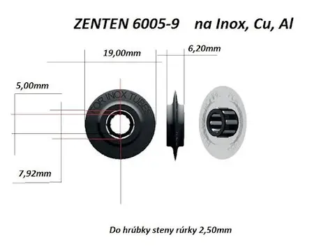 Змінний ріжучий диск 19x6,2мм INOX для труборізів ZENTEN серії INOX KOMPAKT (мідь, нержавіюча сталь), (6005-9) — Photo 5