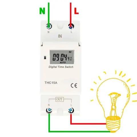 Таймер цифровий тижневий на DIN-рейку DTS 220V/16A (N/L) — Photo 3