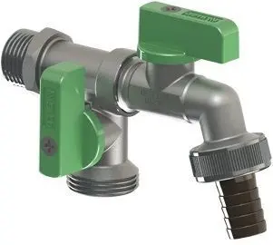 Кран кульовий ARCO NANO 00472 поливальний подвійний 1/2"x3/4"x3/4" — Photo 3