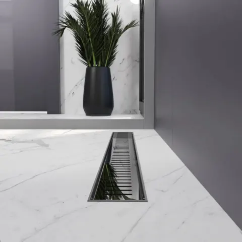 Трап для душу Koller Pool Aqua 70 см з решіткою Line хром (1901150313) — Photo 6