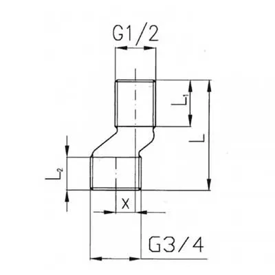 Ексцентрик для змішувача Armatura 3/4х1/2" (982-191-11) — Photo 3