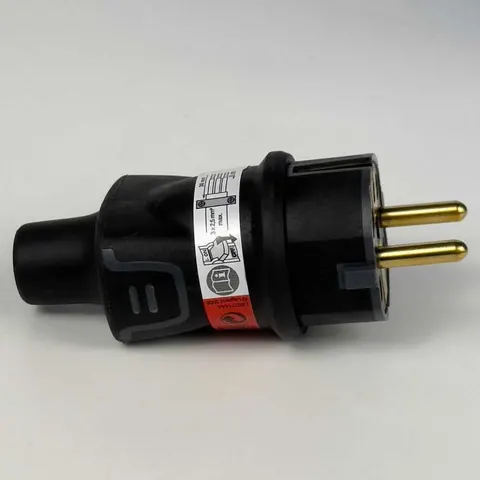 Вилка Legrand з заземленням 16A пряма каучукова чорна (050196) — Photo 9