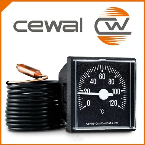 Термометр капілярний квадратний 120 ° C Cewal TQ 45 P (91312215) — Photo 5