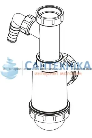 Сифон Alca Drain A443P-DN50/40 для миття — Photo 5