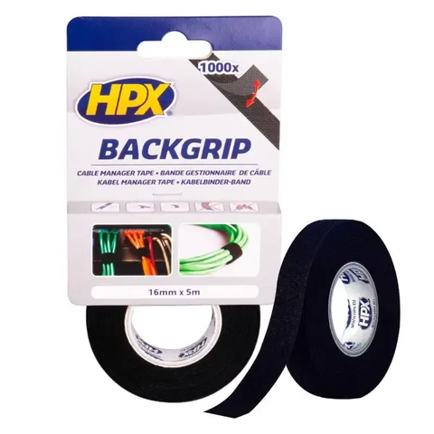 Стяжка-липучка для бандажу кабелів HPX HPX BACKGRIP - 16мм x 5м (BG1605) — Photo 3