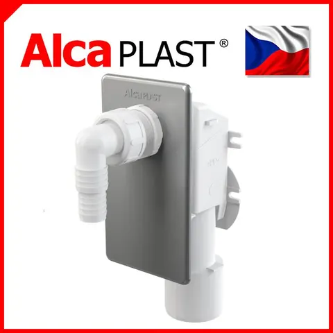 Сифон для пральної машини під штукатурку хромований Alca Drain APS3 — Photo 5