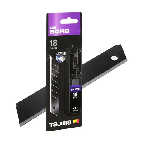 Сегментні леза 18мм Tajima Dora Razar Black Blades (CB50RB) 10 шт. — Photo 5