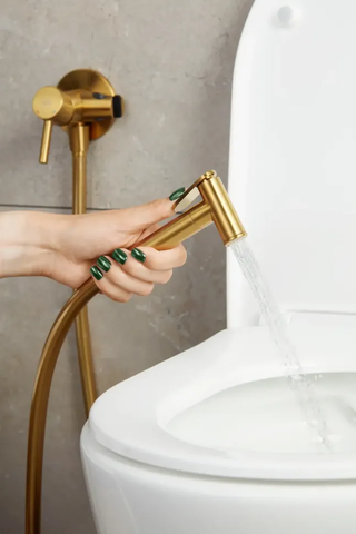 Змішувач для біде (гігієнічний душ) KFA ARMATURA MOZA BRUSHED GOLD 5039-512-31 прихований монтаж — Photo 7