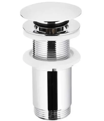Донний клапан CLICK-CLACK KFA Armatura 5/4" пробка велика круг без перелива, ХРОМ (660-253-00) — Photo 2