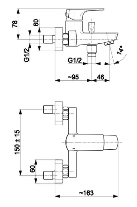 Змішувач для ванни Armatura Mokait 5534-010-00 — Photo 1