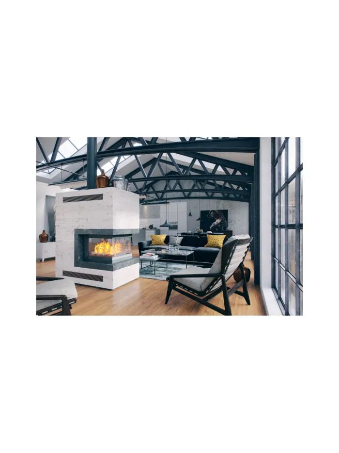 Камінна решітка чорна DARCO LOFT KRR 650x100 (KRR650x100-ML.CZ) — Photo 1