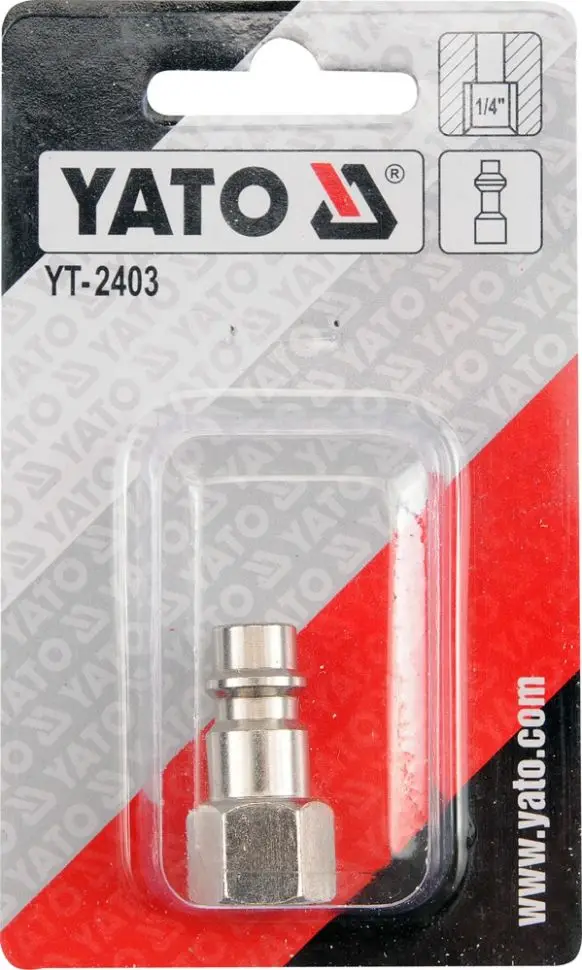 Швидке з'єднання-наконечник YATO (YT-2403) 1/4" внутр. — Photo 1