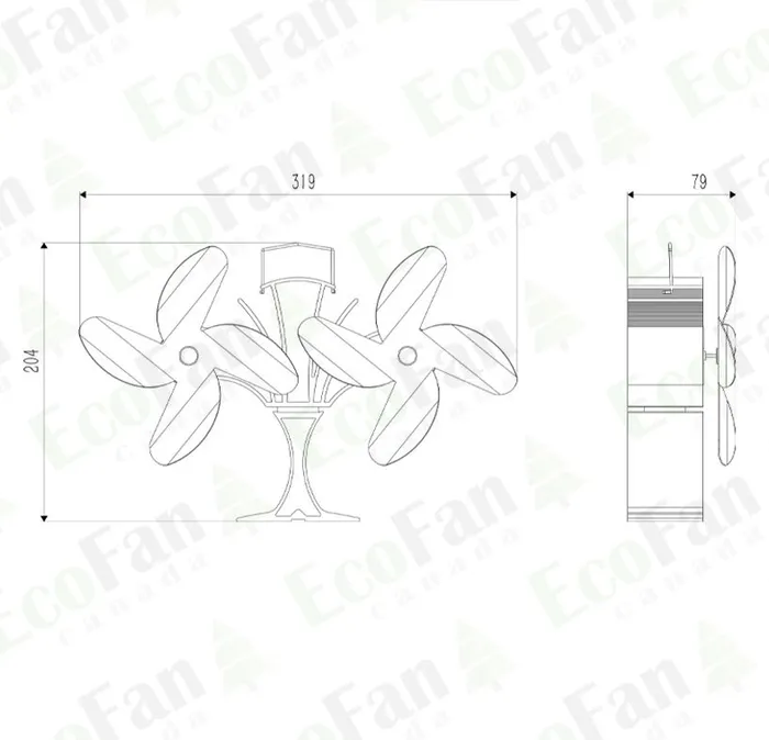 Вентилятор на теплову енергію Ecofan Canada DUO Lotus — Photo 3