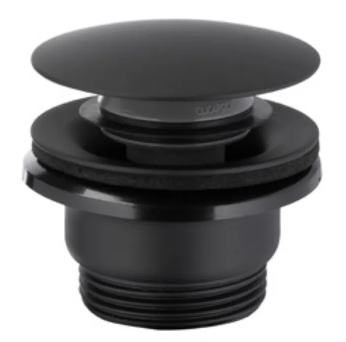 Донний клапан CLICK-CLACK KFA Armatura 5/4" пробка велика круг, ЧОРНИЙ (660-320-81)