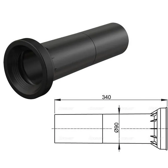 Подовжувальна частина для стоку води до унітазу Alca Drain M148