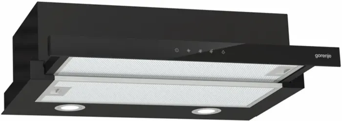 Витяжка кухонна Gorenje телескопічна 60см, 350м3/г, чорна (TH64E3BG)