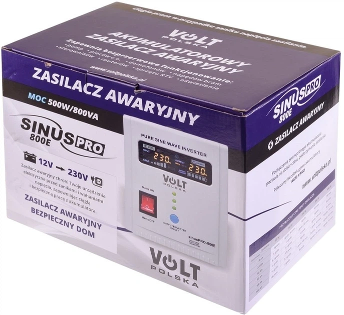 Перетворювач (інвертор) напруги VOLT Polska SINUS PRO 800E (500W) (3SP080012E) — Photo 4