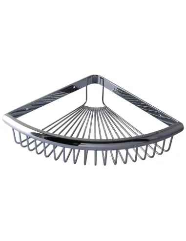 TOPAZ Полиця метал хром кутова 1-но ярусна 21x21x60мм (4115-1)