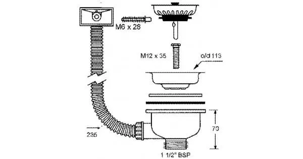 Сифон для кухонного миття McAlpine + злив HC7 + FSW50PR — Photo 1