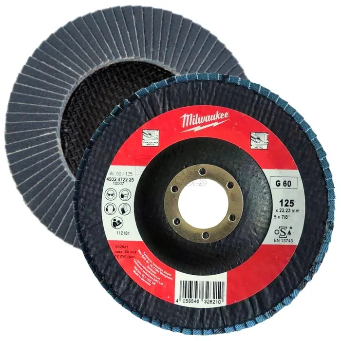 Круг шліфувальний пелюстковий по нержавійці Milwaukee Zirconium SL50/125G60 (4932472225)
