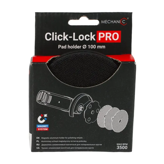 Тримач магнітний алюмінієвий для полірувальних кіл Mechanic Click-Lock PRO 100*M14 (910278018068) — Photo 6