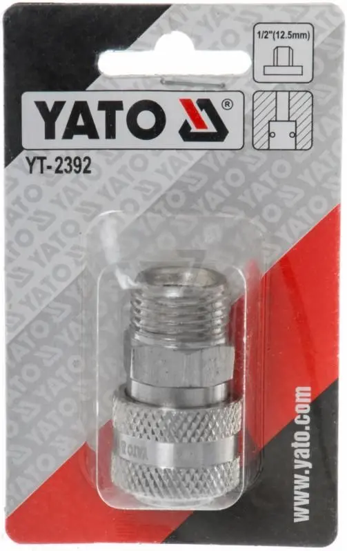 Швидке з'єднання-муфта YATO (YT-2392) 1/2" зовніш. — Photo 1