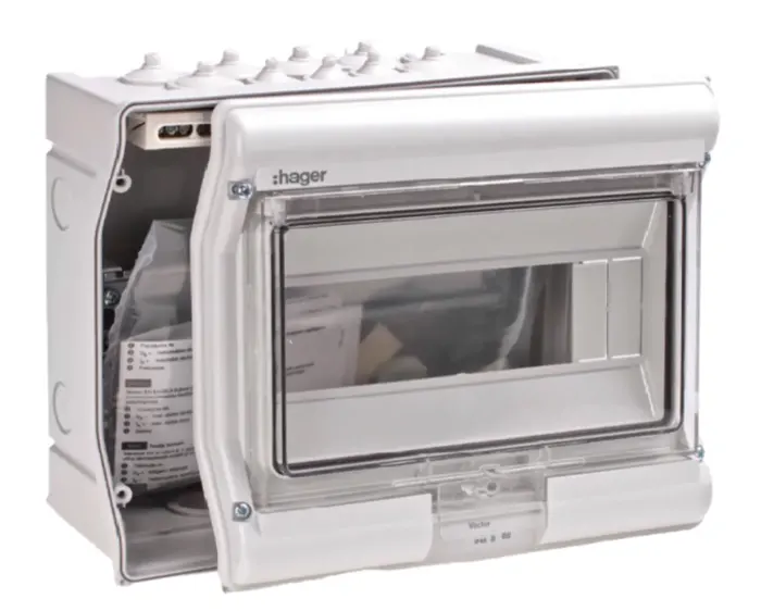 Щит на 10 модулів Hager Vector VE110D IP65 зовнішньої установки