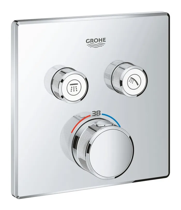 Термостат прихованого монтажу з двома кнопками управління Grohe Grohtherm SmartControl (29124000) — Photo 4