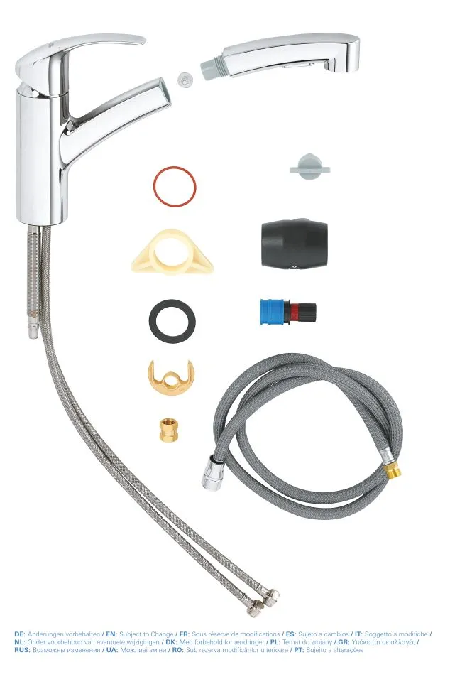 Змішувач одноважільний для миття (висувна лійка) Grohe Eurosmart (30305000) — Photo 2