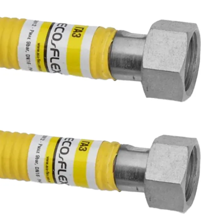 Eco-Flex Шланг для газу (жовтий) 1/2"x1/2"вн./вн.