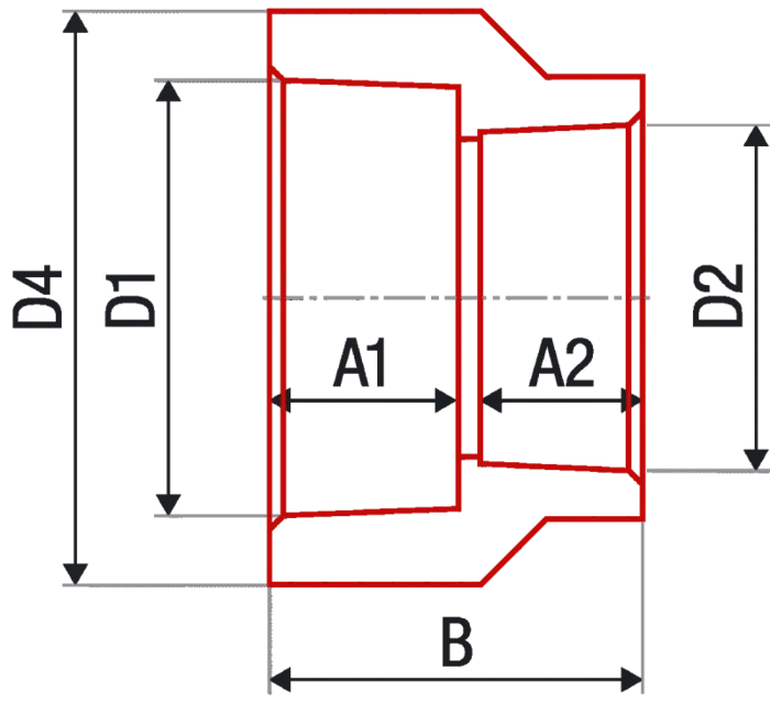 PP-R FV Plast Муфта редукційна 63x50 вн./вн. (AA209063050) — Photo 1
