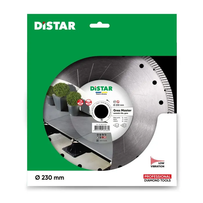 Коло алмазне відрізне для терасного керамограніта Distar 230x22,23/H Gres Master (81120528026) — Photo 2