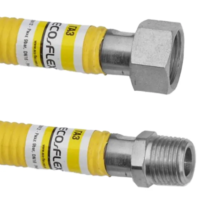 Eco-Flex Шланг для газу (жовтий) 1/2"x1/2"вн./зовн.