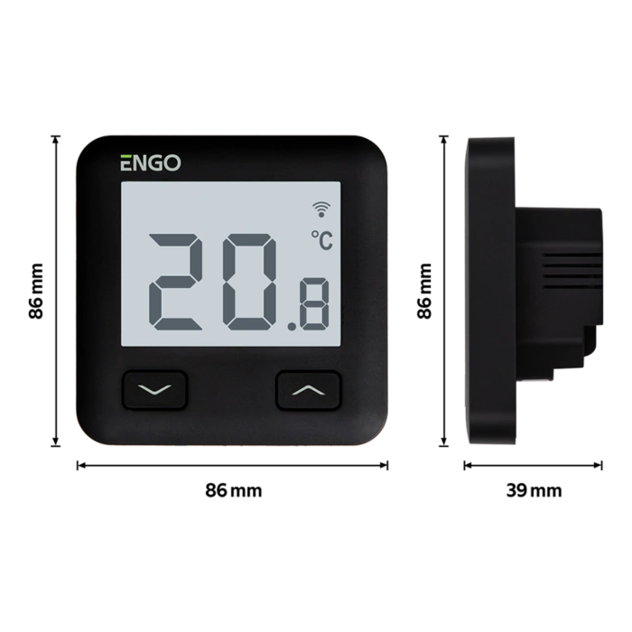 ENGO Кімнатний термостат з WIFI, 230В, чорний (E10-B) 932312901 — Photo 2