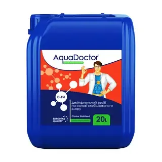 AquaDoctor C-15L рідкий хлор (15% актив. хлору) 20л (C-15L-20)