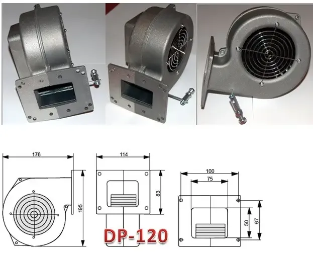 KG Elektronik Вентилятор для котла DP-120 (80вт.380м.куб) — Photo 2