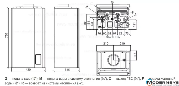 Nova Florida Котел газовий VIRGO CTN 24 (димохідний) (енергонасос) (KVNU32CC24) — Photo 2