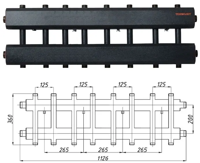 Колектор TERMOJET K82BH125 (200) в ізоляції. — Photo 1