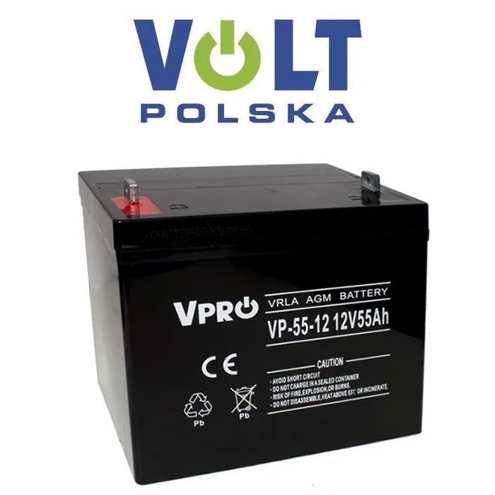 Аккумулятор AGM VRLA VOLT Polska VPRO 12V 55Ah (6AKUAGM055) — Photo 1
