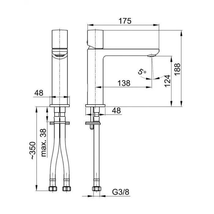 Змішувач для умивальника Armatura Morganit 4922-815-00 — Photo 1