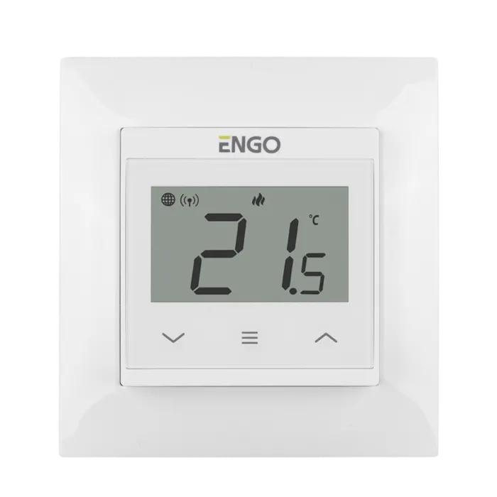 ENGO Кімнатний термостат з WIFI, 230В, монтаж під рамку 55x55, білий (E55-W) — Photo 1