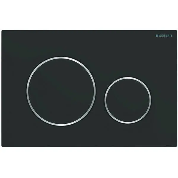 Кнопка для інсталяції "Geberit" Sigma 20 чорний мат/хром (115.882.14.1)