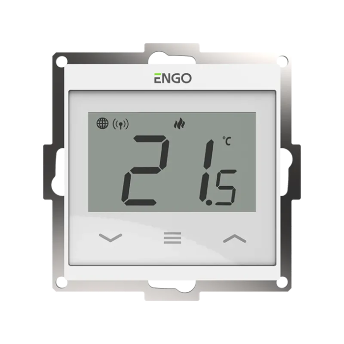 ENGO Кімнатний термостат з WIFI, 230В, монтаж під рамку 55x55, білий (E55-W)