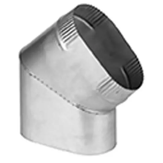 Коліно овальне для димоходу VERSIA-LUX 100/230x45° (ісп 1)
