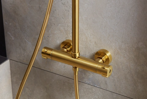 Душова система KFA ARMATURA MOZA PREMIUM GOLD із термостатичним змішувачем 5736-920-31 — Photo 4