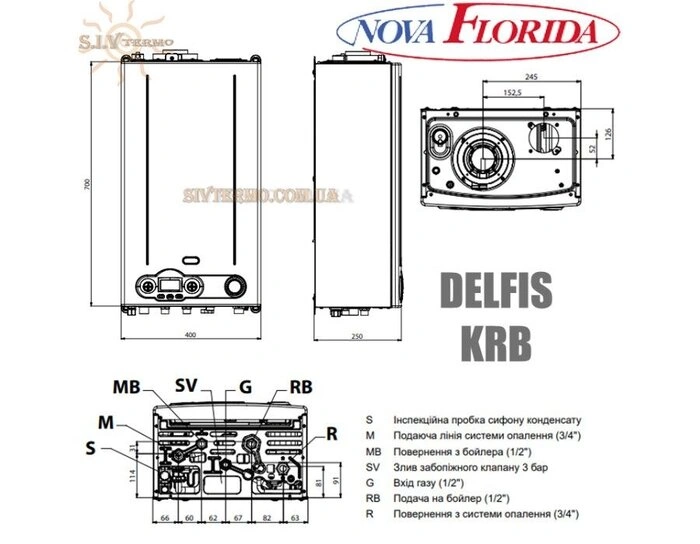 Nova Florida Котел газовий DELFIS CONDENSING KRB конденсаційний одноконтурний — Photo 1