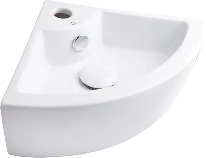 Q-tap Умивальник підвісний кутовий Kiwi 43,5 см (WHI 4299/F008) (QT0911K184AW)